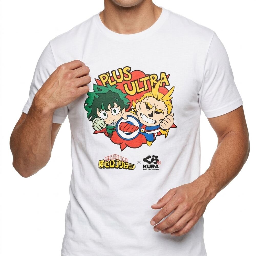 Kura Sushi x My Hero Academia White Special Giveaway T-Shirt size L NEW Sealed